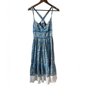 Free People Boho Chic Eyelet Floral Midi Dress